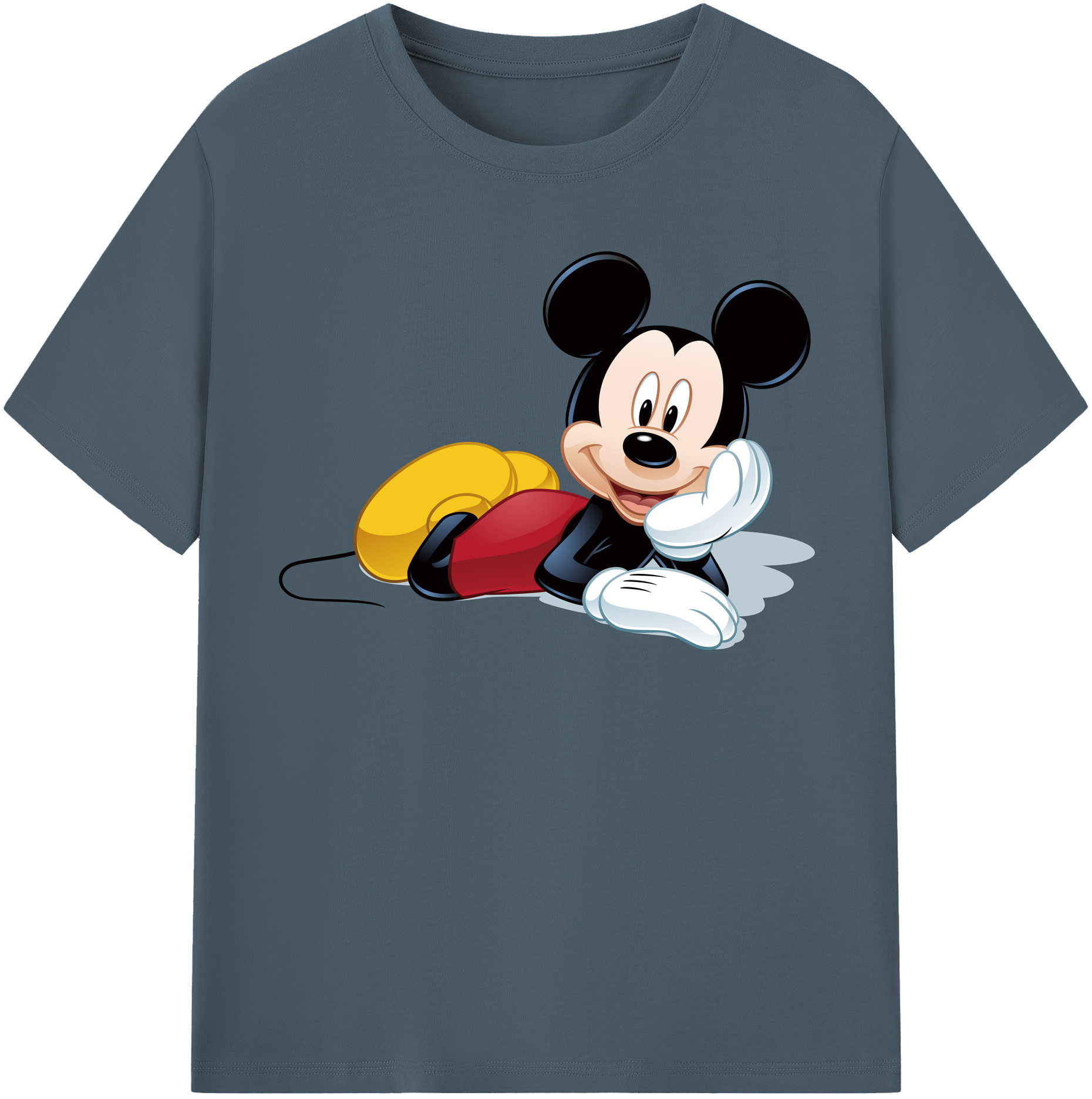 （画像用） ミッキーマウス Mickey Mouse 綿100％半袖Tシャツ（フロントプリント）